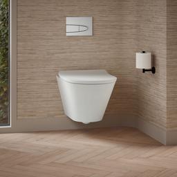 Brazn Wall-hung round-front toilet, dual-flush - image 2