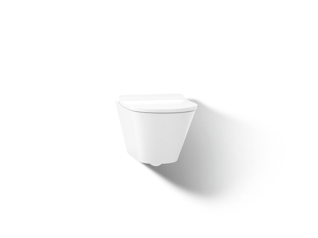 Brazn Wall-hung round-front toilet, dual-flush by Kohler