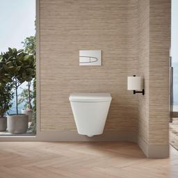 Brazn Wall-hung round-front toilet, dual-flush - image 5