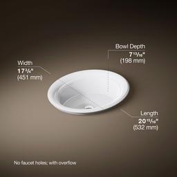 ArtifactsE 21'' oval drop-in bathroom sink - image 3