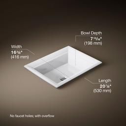 ArtifactsE 21'' rectangular drop-in bathroom sink - image 3