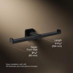 Kohler Parallel Double Toilet Paper Holder - - Matte Black - image 3