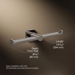 Kohler Parallel Double Toilet Paper Holder - Vibrant Titanium - image 3