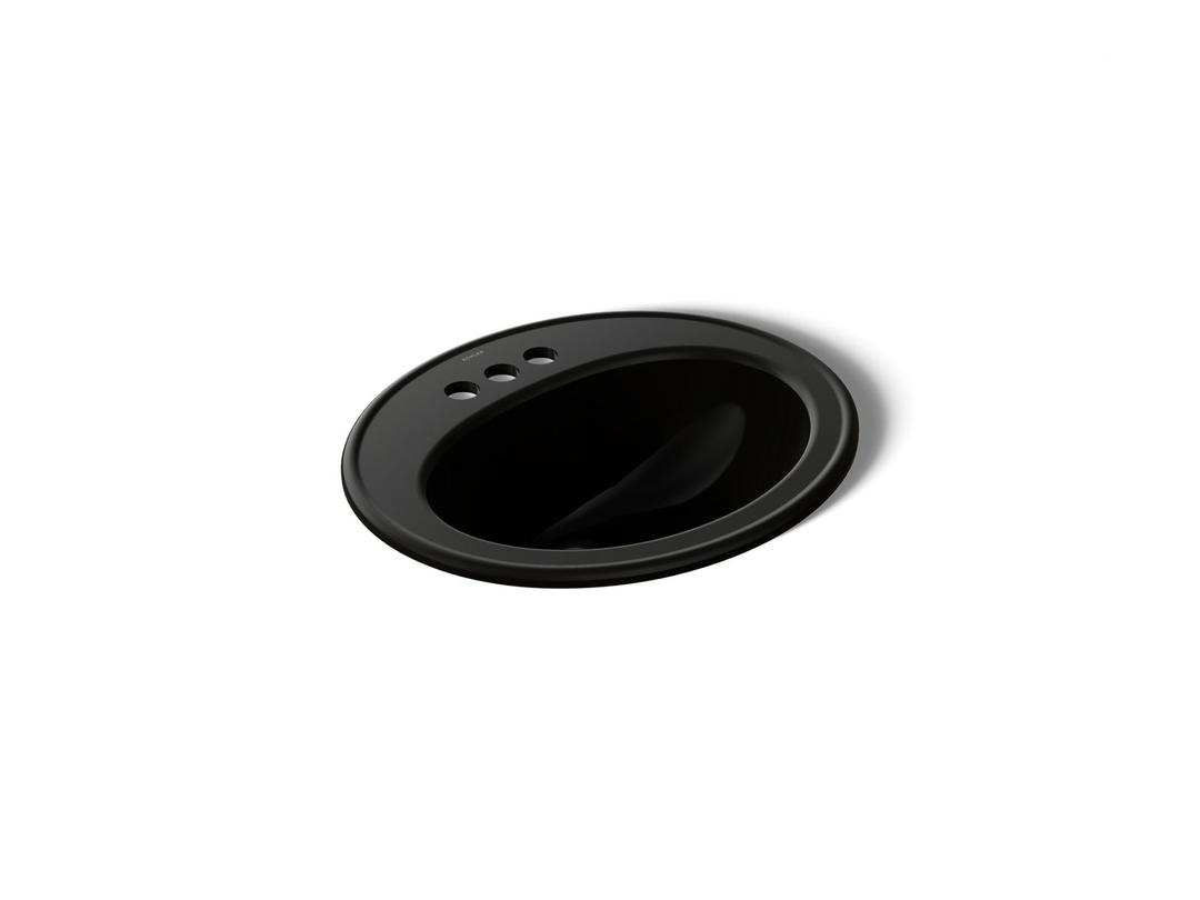 Kohler Pennington 20-1/4'' Oval Drop-in Bathroom Sink - - Black by Kohler