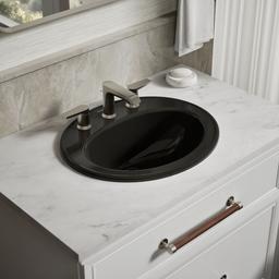 Kohler Pennington 20-1/4'' Oval Drop-in Bathroom Sink - - Black - image 2
