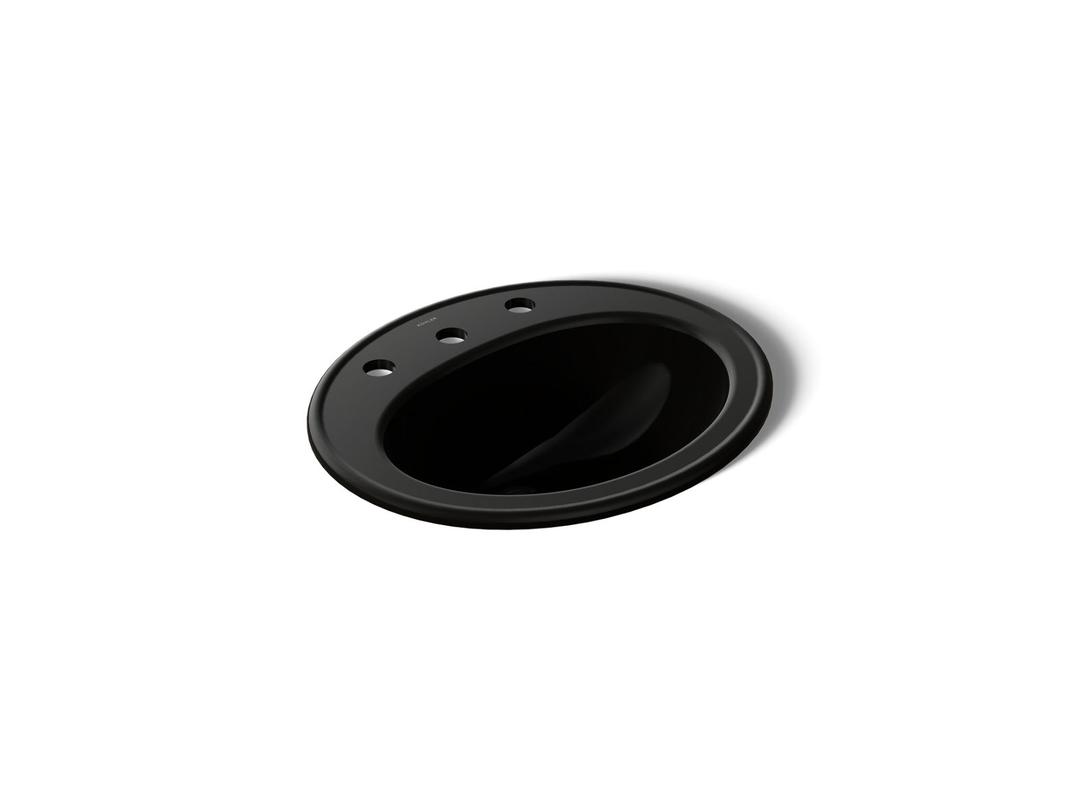Kohler Pennington 20-1/4'' Oval Drop-in Bathroom Sink - - Black by Kohler