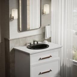 Kohler Pennington 20-1/4'' Oval Drop-in Bathroom Sink - - Black - image 4