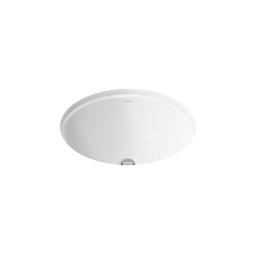 Caxton 19-1/4'' oval undermount bathroom sink with glazed underside, no overflow - image 13