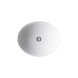 Caxton 19-1/4'' oval undermount bathroom sink with glazed underside, no overflow - image 12