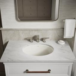 Caxton 19-1/4'' oval undermount bathroom sink with glazed underside, no overflow - image 9