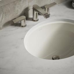 Caxton 19-1/4'' oval undermount bathroom sink with glazed underside, no overflow - image 7
