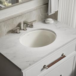 Caxton 19-1/4'' oval undermount bathroom sink with glazed underside, no overflow - image 2