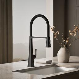 Graze Semi-professional kitchen sink faucet with three-function sprayhead - image 2