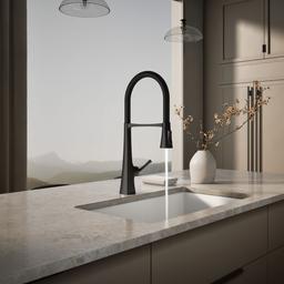 Graze Semi-professional kitchen sink faucet with three-function sprayhead - image 4
