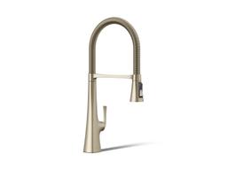 Graze Semi-professional kitchen sink faucet with three-function sprayhead - Vibrant Brushed Bronze - image 1