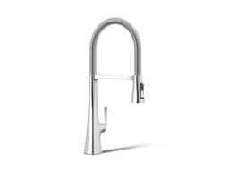Graze Semi-professional kitchen sink faucet with three-function sprayhead - image 1