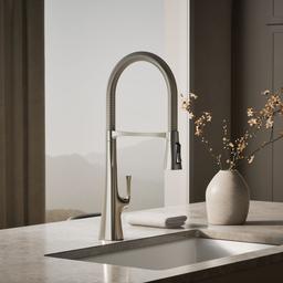 Graze Semi-professional kitchen sink faucet with three-function sprayhead - image 2