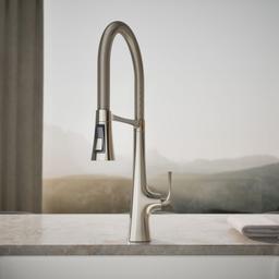 Graze Semi-professional kitchen sink faucet with three-function sprayhead - image 5