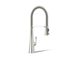 Graze Semi-professional kitchen sink faucet with three-function sprayhead - image 1