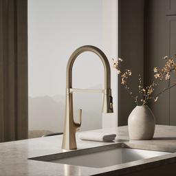 Graze Semi-professional kitchen sink faucet with three-function sprayhead - image 2