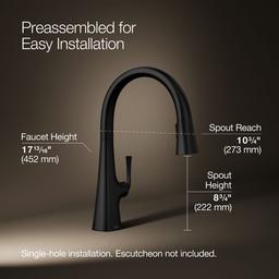 Graze Pull-down kitchen sink faucet with three-function sprayhead - image 3