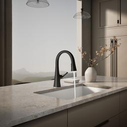Graze Pull-down kitchen sink faucet with three-function sprayhead - image 4