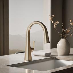 Graze Pull-down kitchen sink faucet with three-function sprayhead - image 2