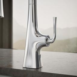 Graze Pull-down kitchen sink faucet with three-function sprayhead - image 6