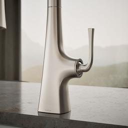 Graze Pull-down kitchen sink faucet with three-function sprayhead - image 6