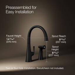 Graze Single-handle kitchen sink faucet with two-function side sprayer - image 3