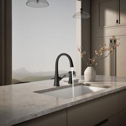 Graze Single-handle kitchen sink faucet with two-function side sprayer - image 4