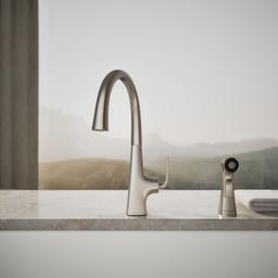 Graze Single-handle kitchen sink faucet with two-function side sprayer - image 5
