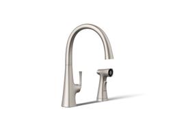 Graze Single-handle kitchen sink faucet with two-function side sprayer - image 1