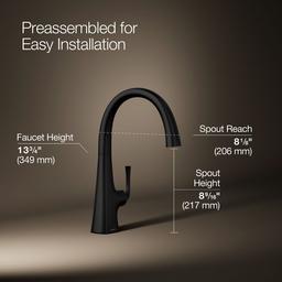 Graze Single-handle bar sink faucet - Matte Black - image 3