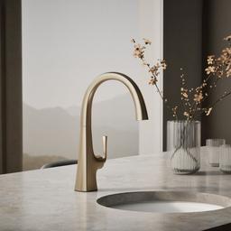 Graze Single-handle Bar Sink Faucet Vibrant Brushed Bronze - image 2