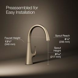 Graze Single-handle Bar Sink Faucet Vibrant Brushed Bronze - image 3