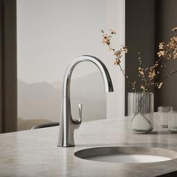 Graze Single-handle bar sink faucet - Polished Chrome - image 2