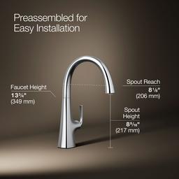 Graze Single-handle bar sink faucet - Polished Chrome - image 3