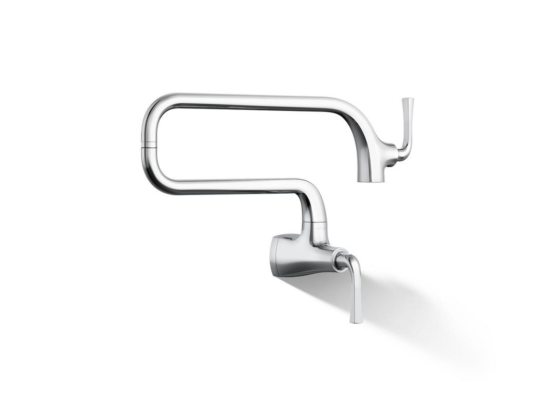 Graze Wall-mount pot filler - Polished Chrome by Kohler