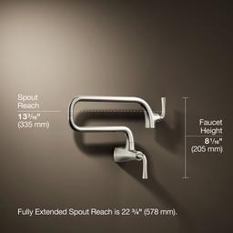 Graze Wall-mount Pot Filler Vibrant Polished Nickel - image 3