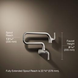 Graze Wall-mount pot filler - Vibrant Stainless - image 3