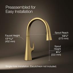 Graze Touchless pull-down kitchen sink faucet with three-function sprayhead - image 3