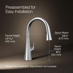 Graze Touchless pull-down kitchen sink faucet with three-function sprayhead - image 3