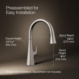 Graze Touchless pull-down kitchen sink faucet with three-function sprayhead - image 3