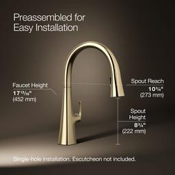 Graze Touchless pull-down kitchen sink faucet with KOHLER KonnectE and three-function sprayhead - image 3