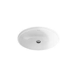 Caxton 19-1/4'' oval undermount bathroom sink with glazed underside, no overflow - image 12