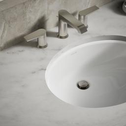 Caxton 19-1/4'' oval undermount bathroom sink with glazed underside, no overflow - image 7