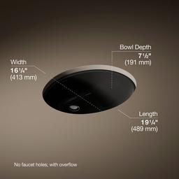 Caxton 19-1/4'' oval undermount bathroom sink - image 3