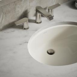 Caxton 19-1/4'' oval undermount bathroom sink with glazed underside, no overflow - image 8