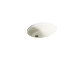Caxton 19-1/4'' oval undermount bathroom sink with glazed underside, no overflow - image 1